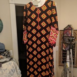 Indian Pakistani Linen Black Shalwar Kameez